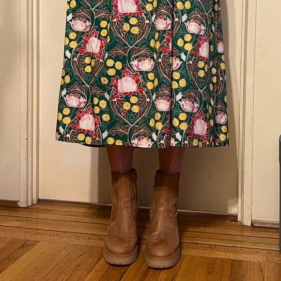 Camino Couture maxi dress green flamingo sz 6 / UK10 - Picture 13 of 14